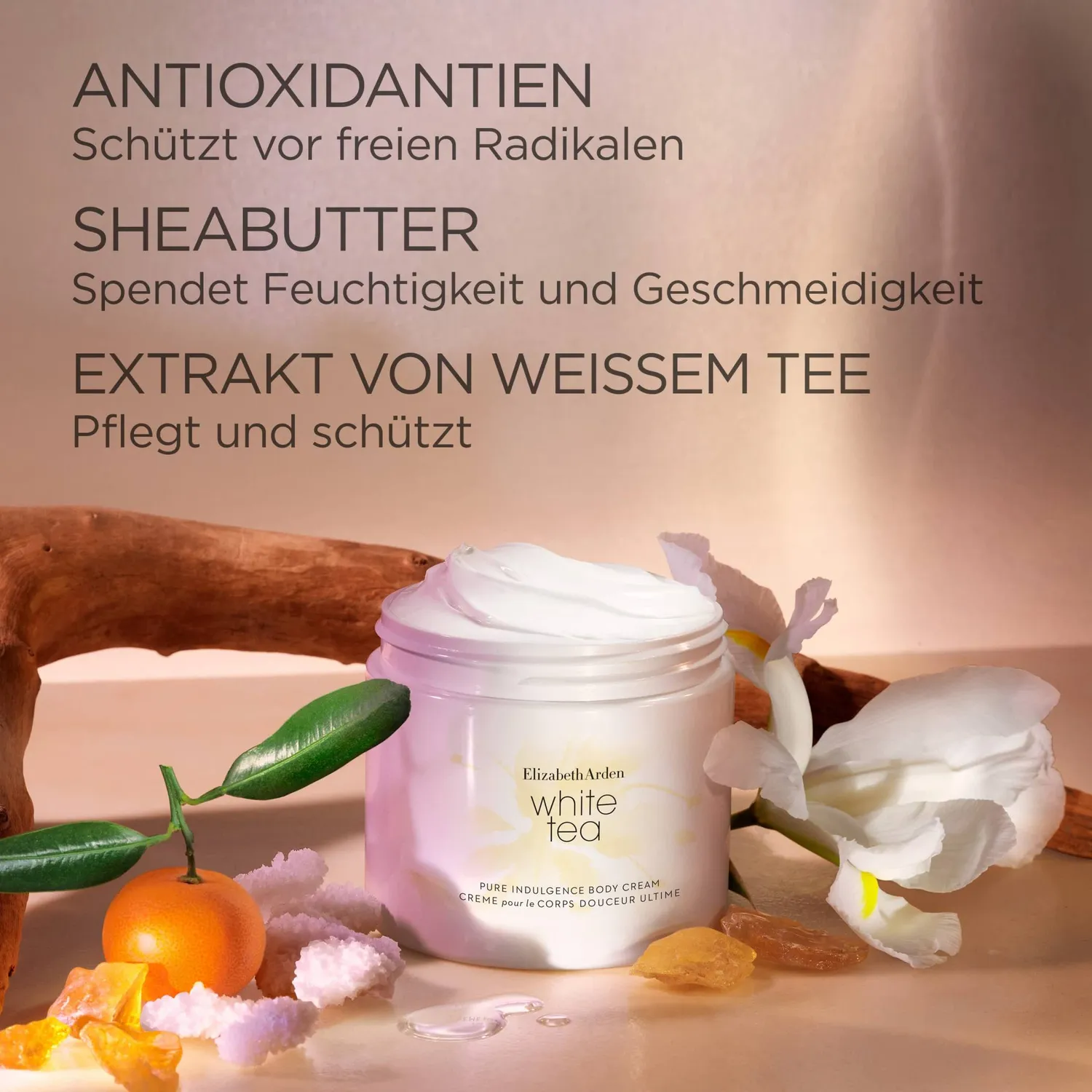 Elizabeth Arden White Tea Pure Indulgence Body Cream 400ml seidig
