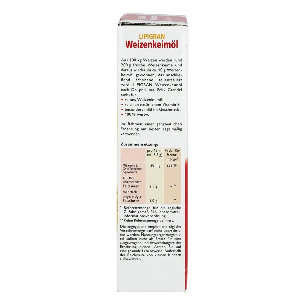 Dr. Grandel Lipigran Weizenkeimöl Speiseöl 250 ml Vitamin E