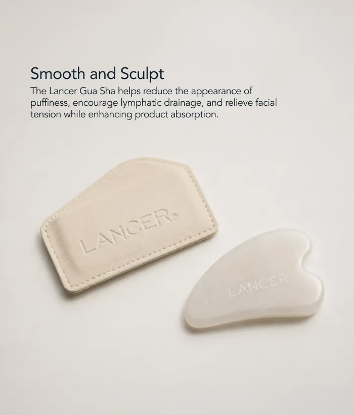 Lancer White Crystal Gua Sha Stein weiß