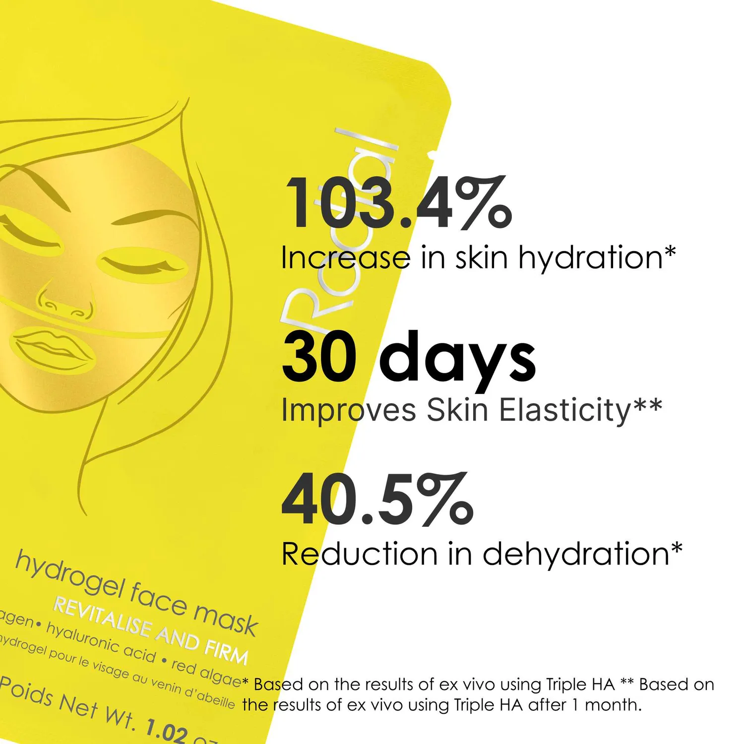 Rodial Bee Venom Hydrogel Gesichtsmaske 4 Stück feuchtigkeitsspendend