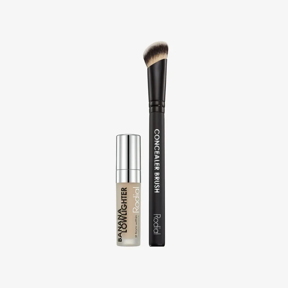 Rodial Banana Lowlighter Puder + Concealer-Pinsel Set