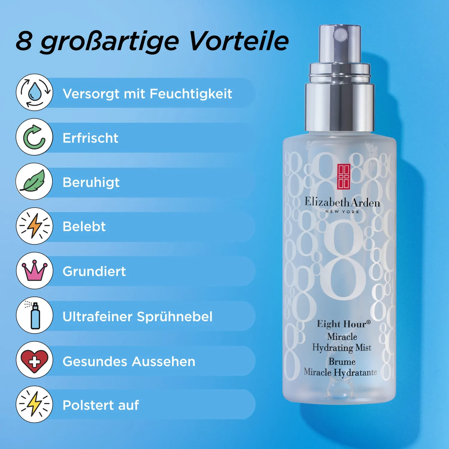 Elizabeth Arden Eight Hour Miracle Hydrating Mist Spray 120ml frisch