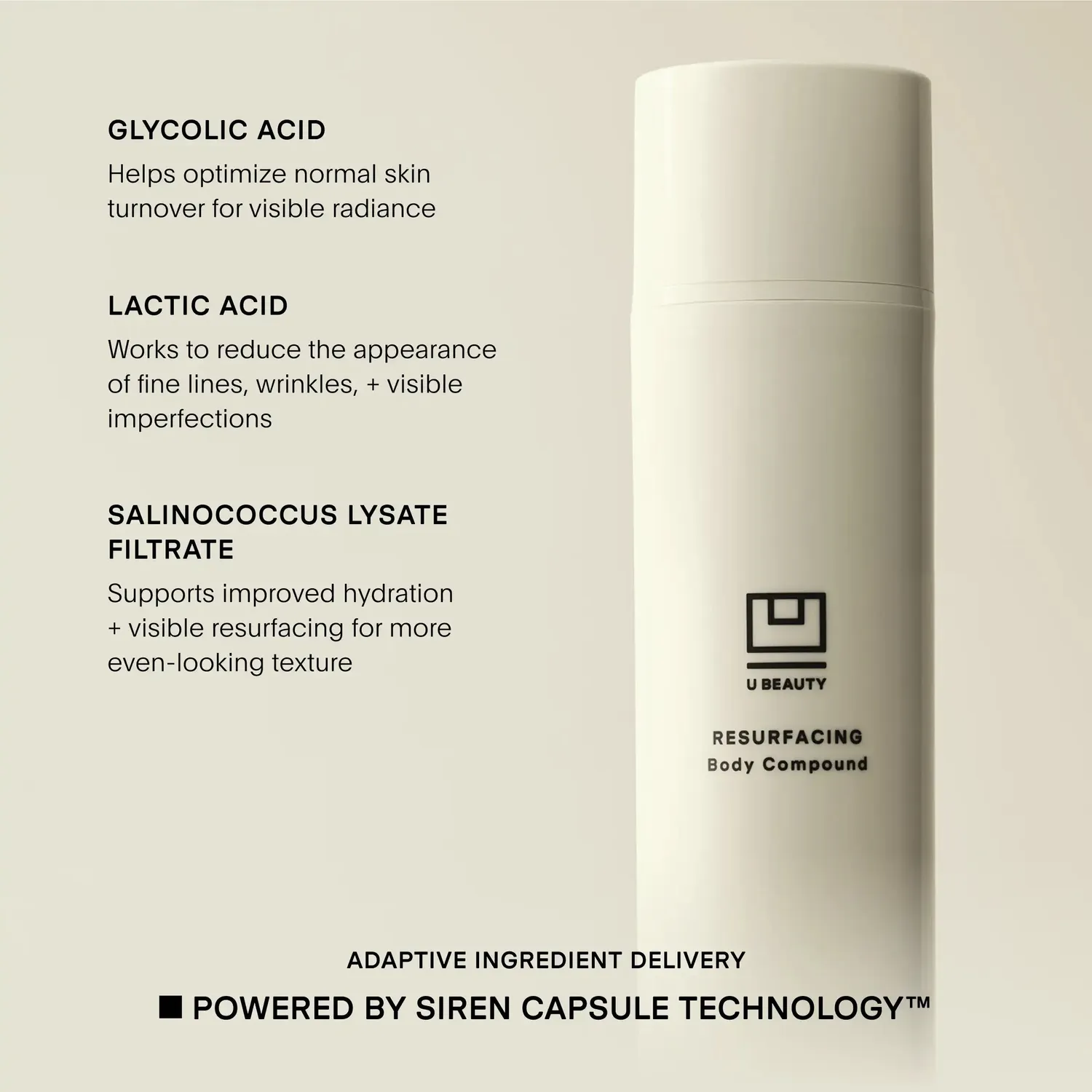 U Beauty Resurfacing Body Compound Körperlotion 200ml Glätte