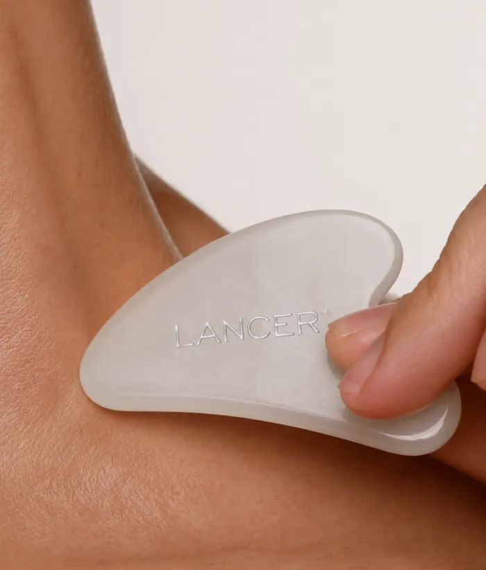 Lancer White Crystal Gua Sha Stein weiß