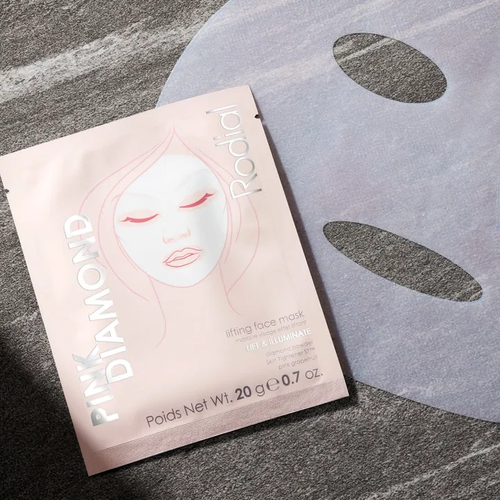 Rodial Pink Diamond Lifting Gesichtsmaske 4er Box Glow