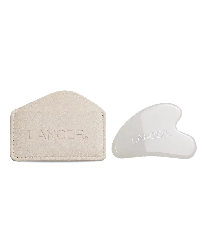 Lancer White Crystal Gua Sha Stein weiß