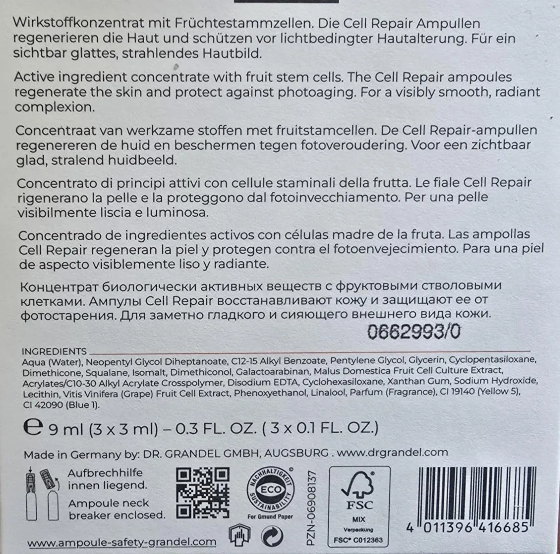 DR. GRANDEL Cell Repair Ampullen 3x3 ml Anti-Aging