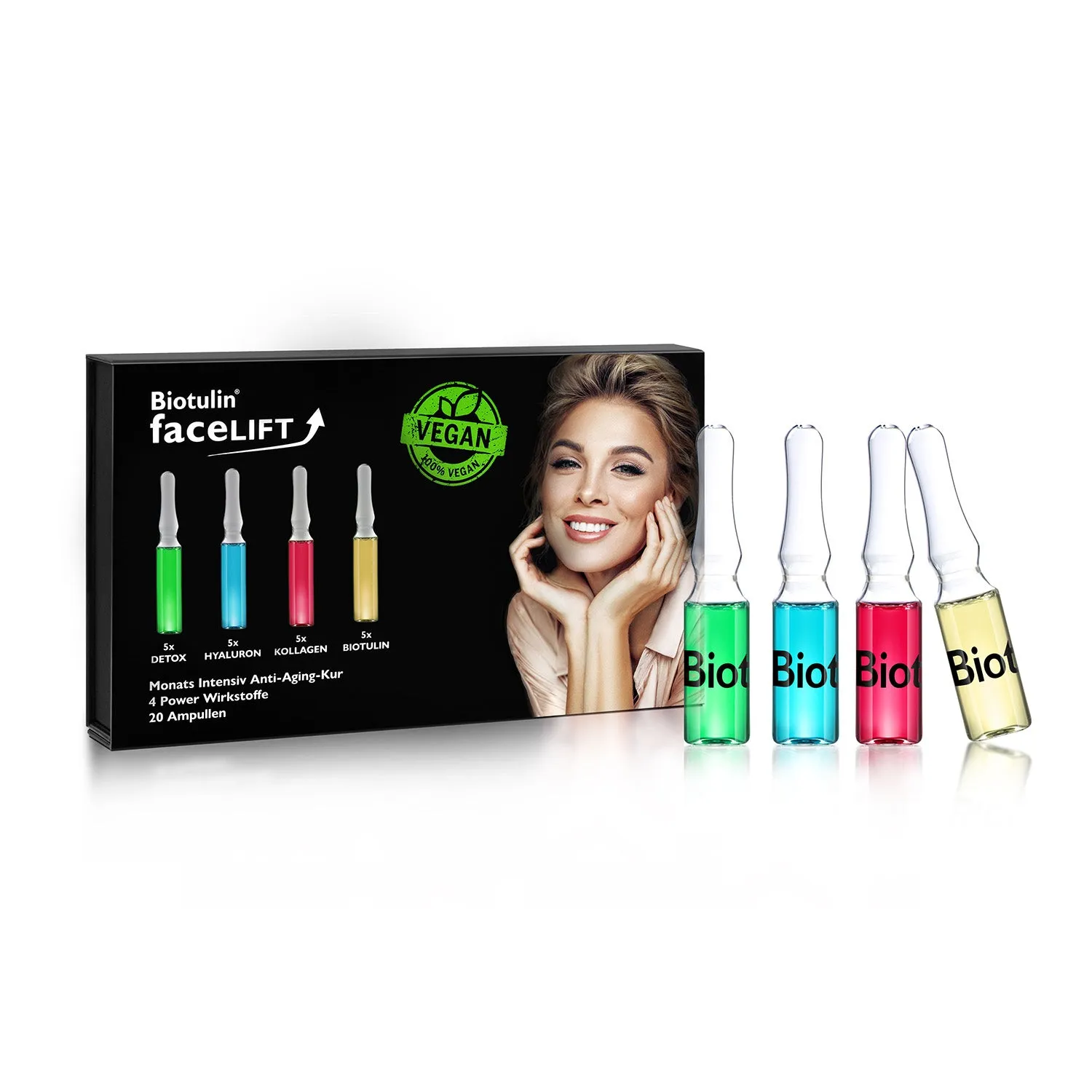 BIOTULIN Facelift Vegane Ampullen Gesichtsserum Kur