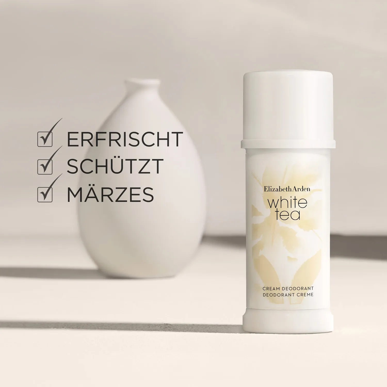 Elizabeth Arden White Tea Cream Deodorant Deocreme 40ml sanft