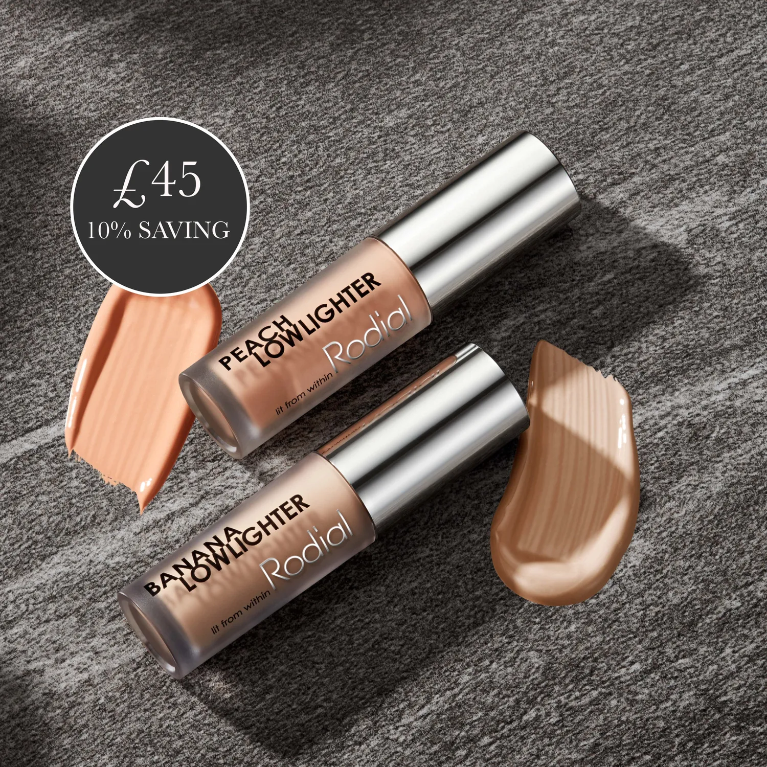 Rodial Mini Lowlighter Duo Kit Peach Banana Concealer