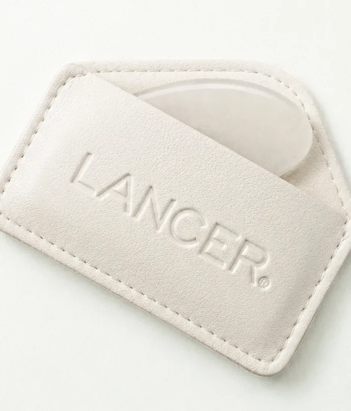 Lancer White Crystal Gua Sha Stein weiß