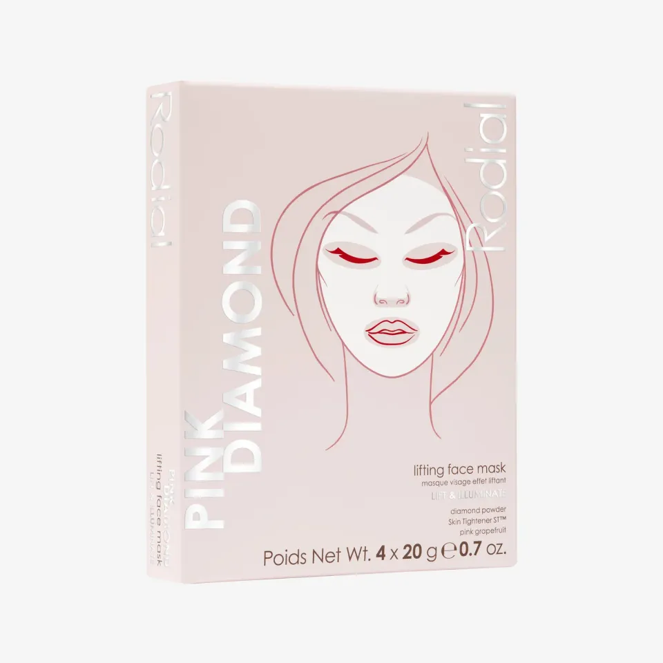 Rodial Pink Diamond Lifting Gesichtsmaske 4er Box Glow