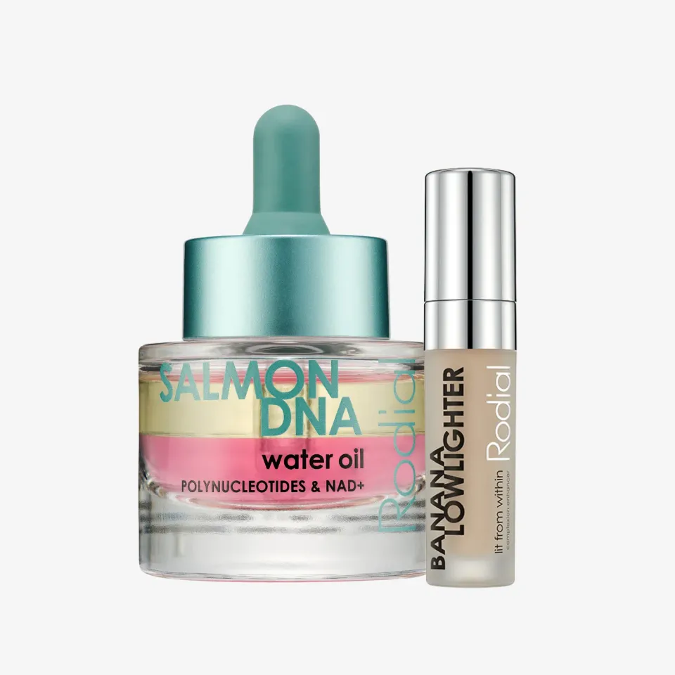 Rodial Banana Lowlighter Mini + Salmon DNA Öl Set